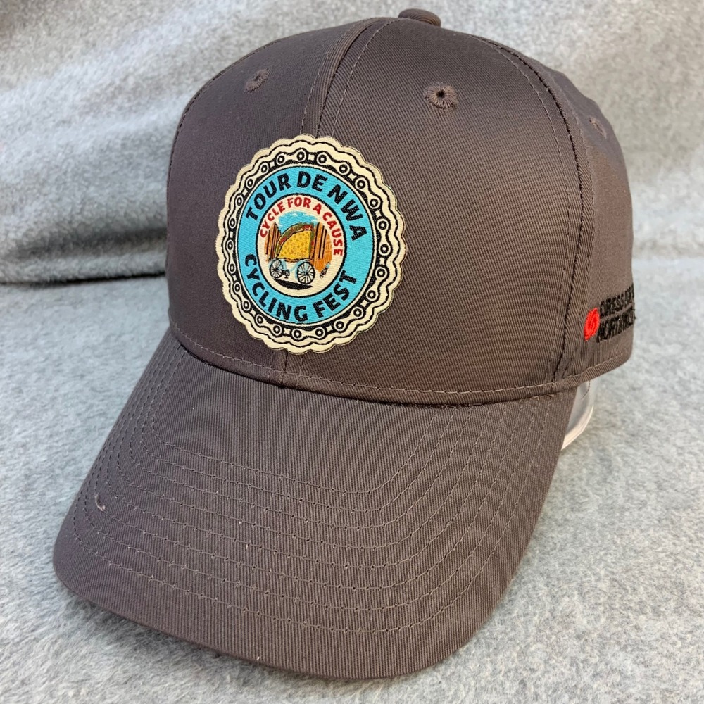 Tour De NWA Cycling Fest Mens Brown Outdoor Cap Adjustable Baseball Hat OSFM